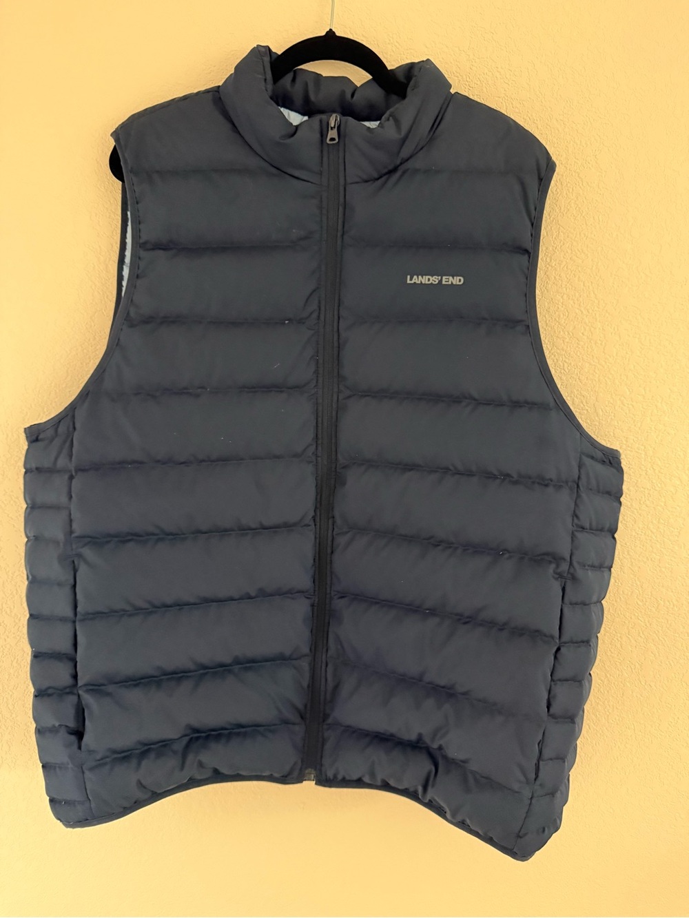 Lands' End Men's Dark Navy Quilted Packable Vest